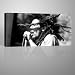 Rastafari Leinwanddruck von GALVII - Edler Bob Marley Kunstdruck auf echter Leinwand, fertig aufgespannt auf hochwertigen Holzkeilrahmen - 100x50cm - Das Original von Galerie VII