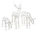 3-Piece Lighted Holiday Deer Family - Animated Buck - 40