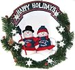 New England Patriots 20" Team Snowman Wreath - Football Sports Merchandise