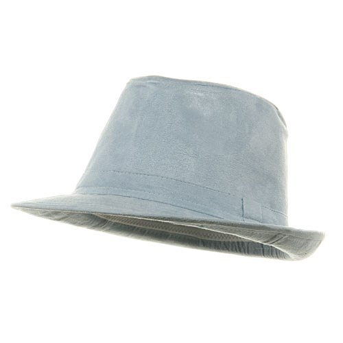 Poly Suede Fedora Hats-Blue W19S57E