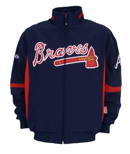 MLB Atlanta Braves Adult Long Sleeve Therma Base Premier Jacket, Small