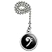 Sheet Music Bass Clef Music Ceiling Fan and Light Pull Chain
