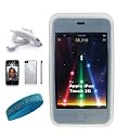Clear Silicone skin cover for Apple ipod Touch 16GB 32Gb 64Gb 2nd and 3rd generation + Car Charger + Screen Protector + Wristband