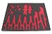 Foam Tool Organizer for 12 Pliers, Black and Red Foam Tool Organizer for 12 Pliers, Black and Red