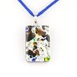 Handmade Murano Glass Pendant - Lisa Rectangle S Multi-Color Style2