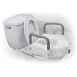 Drive Medical Deluxe Elevated Raised Toilet Seat with Removable Padded Arms, White