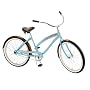 Nirve Island Flower Women's/Girl's 24-Inch Single Speed Cruiser Bike (Coral Teal)