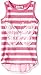 Dream Star Girls' Sleeveless Yarn Dye Stripe Tank with Lace Applique and Stones and Chiffon Split Hang in Back