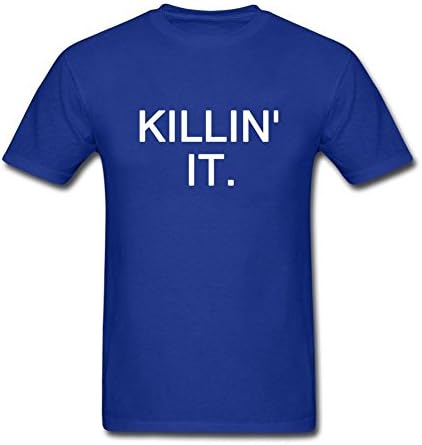 Twentees Custom Men's Killin' It Shirts Cotton Royal Blue S
