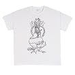 Rogue Monk white boots and skull t-shirt. RMNK3863