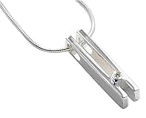 White Ice - Sterling Silver Parallel Bars Joined by a Diamond Pendant and 18 Necklace