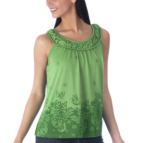 Click here to buy Juniors' Xhilaration® Printed Ring-Neck Tank - Kiwi.