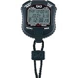 Q&Q ストップウォッチ ペースメーカー機能 10LAPメモリー機能付き ブラック HS45-001