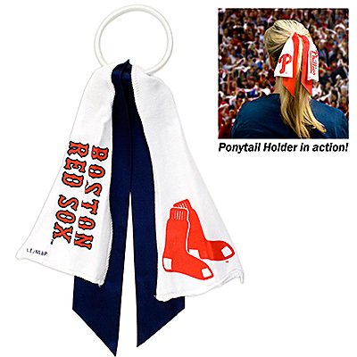 Boston Red Sox Ponytail Holder Hair Tie Ribbon