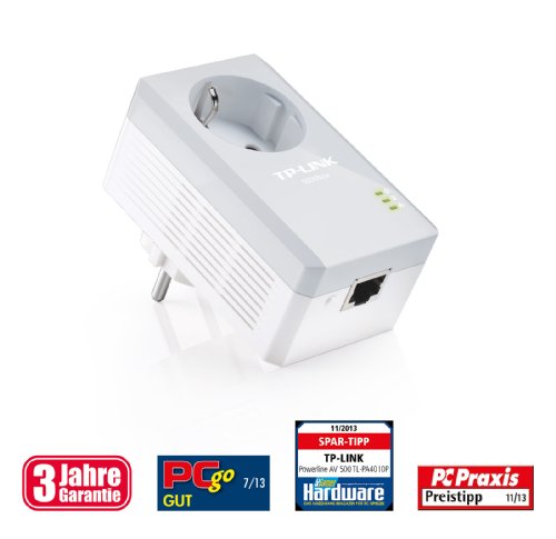 TP-LINK TL-PA4010P Nano Adaptateur CPL 500Mbps avec prise intégrée Blanc