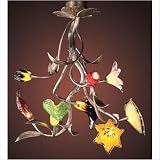 Elk Lighting Bela Iguazu Eight Light Pendant in Silver Leaf