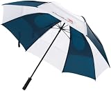 Gustbuster Pro Series 62 Umbrella Navy/White Style 2 Striped Rubber Handle