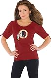 Touch By Alyssa Milano Washington Redskins Women's Slit Shoulder Top Large