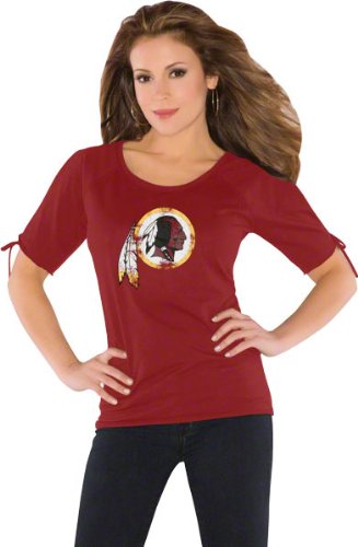Touch By Alyssa Milano Washington Redskins Women's Slit Shoulder Top Large