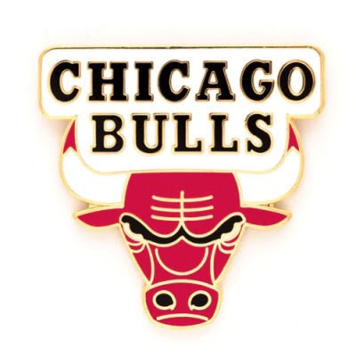 CHICAGO BULLS OFFICIAL LOGO LAPEL PIN