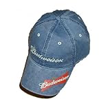 Budweiser Beer Alcohol - Blue Denim Crown Baseball Hat Cap