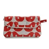 Apple & Bee Envelope Make Up Bag / Clutch - Lovebirds