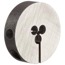 Union Butterfield 2010(UNF) Carbon Steel Round Threading Die, Uncoated (Bright) Finish, 13/16" OD, #0-80 Thread Size