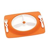 Skip Hop Mate Stay-put Mat & Plate (Orange)