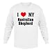 I Love/Heart Australian Shepherd Adult Long Sleeve T-Shirt Various Colors