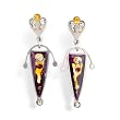 Royal Purple Crown Earrings from the Artazia Collection #1407 GE OE