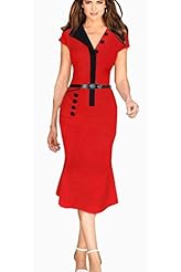 V-neck General Print Cocktail Short Sleeves Cotton/Nylon/Polyester/Spandex Bodycon Dress/Party Dress 