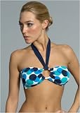 La Blanca Spot On bandeau bikini top with ring detail