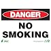 Zing Eco Safety Sign, Header "DANGER", Legend "NO SMOKING", 14" Width x 10" length, Recycled Plastic, Black/Red/White (Pack of 1)