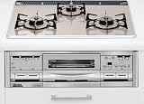 リンナイ　W2シリーズガスビルトインコンロ/ガラス天板60cm水無し両面焼 RS38W2A6RS(L/R) [ガス種：プロパンガス（LPG）　ハイカロリーバーナー：左（L）]