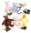 EIEIO Plush Animal Rattle Please Choose Horse, Cow, Duck, Pink Bunny or Blue Bunny