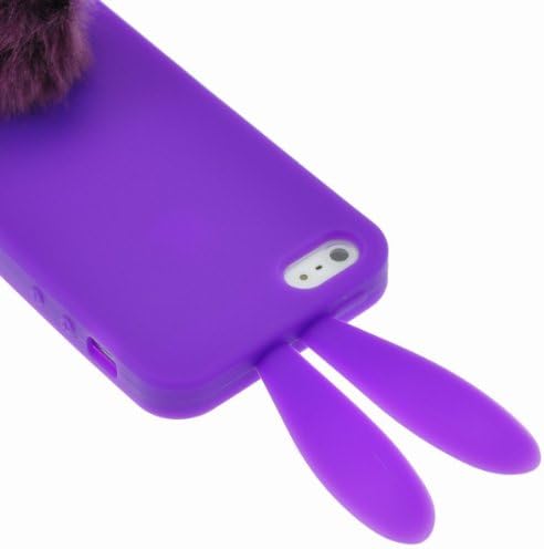 W-RainBow Lively and lovely Bunny Rabbit Case for iPhone 5/5G/5th (Purple)