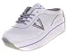 VOLATILE Incarceration Womens Platform Leather Wedge Mule Slides Sneakers Shoes White/Silver