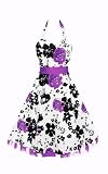 Black Butterfly Floral 50S 60S Rockabilly Vtg Swing Prom Dress