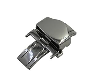 mechanism deployment polished butterfly stainless clasp buckle 20mm push button release steel
