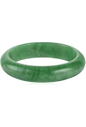 Polished Green Jade Slip-On Bangle Bracelet