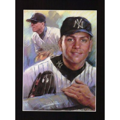 Professionally Framed Alex Rodriguez Arod New York Yankees Poster 400 HR - 13x19 with RichAndFramous Black Wood Frame