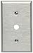 Leviton Telephone/Cable Wallplate, Standard Size, 1-Gang, Stainless Steel