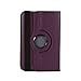 GMYLE(R) Purple 360 Degree Rotating PU Leather Folio Stand Case Cover for Nook HD 7 inches Barnes & Noble e-Book Reader Tablet (Multi Angle- Vertical/Horizontal and Wake up Sleep Function)