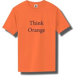 Think Orange Bright Orange Neon Short Sleeve T-Shirt
