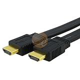 10 FT / 3 M Premium HDMI 1.3 M / M Flat Cable 1080p for Sony PS3, Black