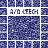 Seed Beads 8/0 Czech Translucent Iris (a full one hank pack) over 125 colors available individually!, Light Blue