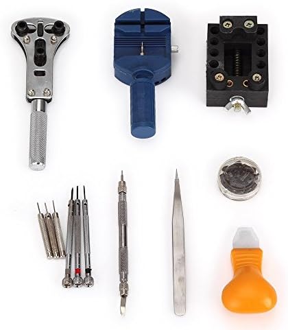 happyliya® 13 in 1 Watch Repair Tool Kit Zip Case Battery Opener Remover Adjuster Tool Set Kit