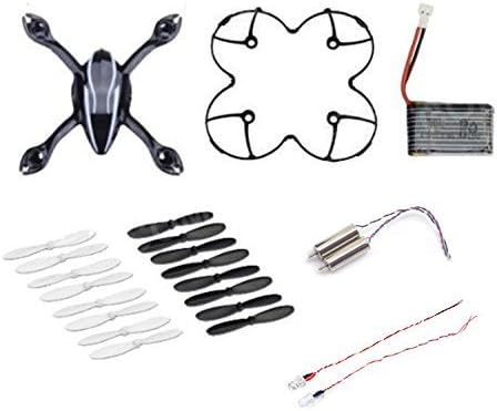 AFUNTA for Hubsan X4 H107L Quadcopter Spare Parts Crash Pack (One Body Shell + One Protection Cover + 4 Spare Blades Set + One Spare 240mah Battery + 2 Led Light + 2 Motors)