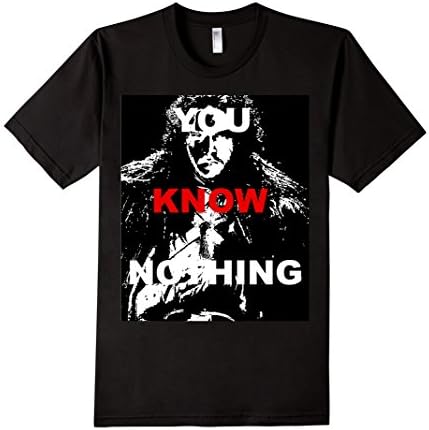 Men's Jon Snow You know Nothing t shirt Small Black