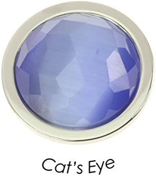 Quoins "Emotions Faceted" Faceted Cabochon Cut Gemstone Stainless Steel Coin Small (25mm) Blue